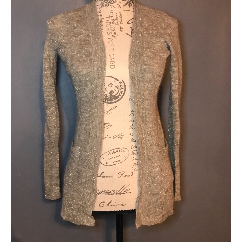 J. crew XS Gray light weight cardigan sweater